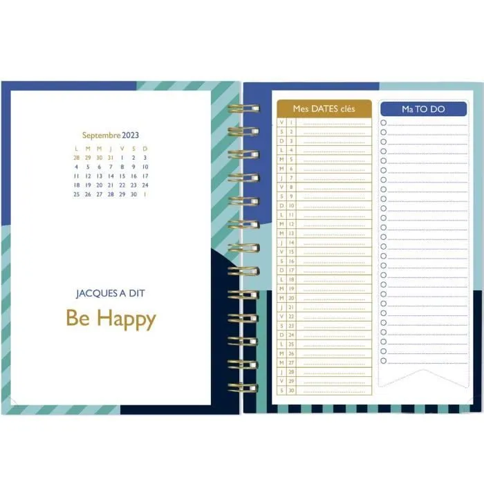 Agenda Papier Semainier - 2023 - 2024 - Bleu - Draeger Paris-1