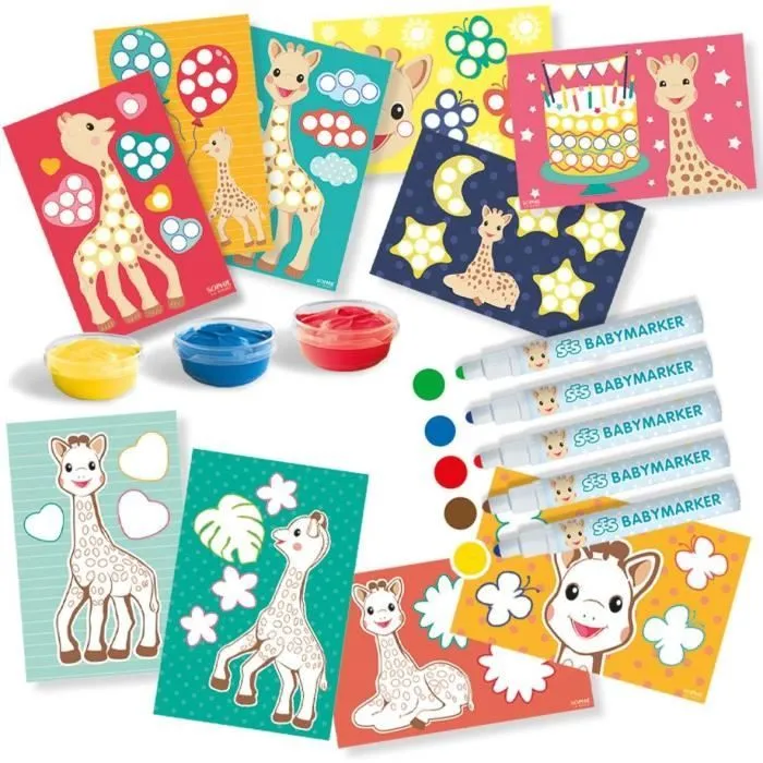 Kit coloriage et peinture Sophie la Girafe SES CREATIVE - Pour enfant de 12 mois - Multicolore-1