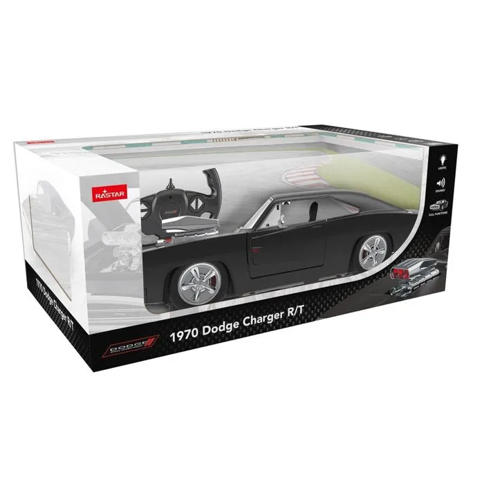 Voiture Dodge Charger R/T 1970 2,4GHz 1:16 - Noir - JAMARA-1