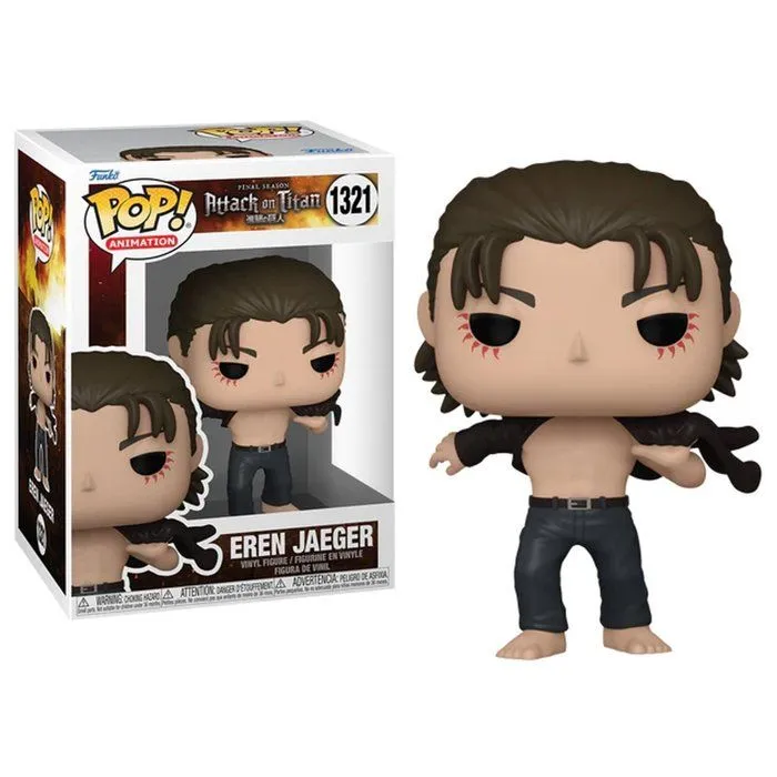 Figurine Funko Pop! Animation : Attack on Titan Final Season - Eren Jaeger - Multicolore - Gris - Adulte - Pop !-0