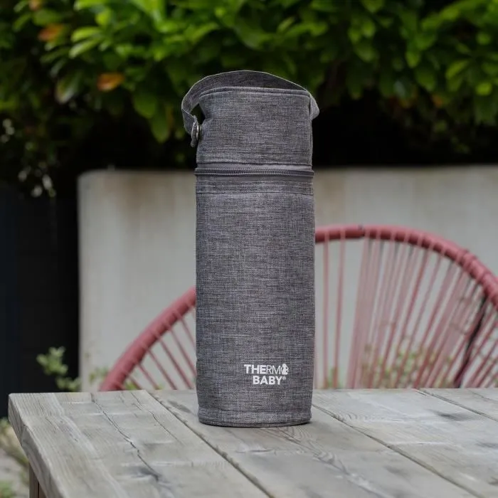 Porte biberon THERMOBABY - isotherme - gris chiné-3