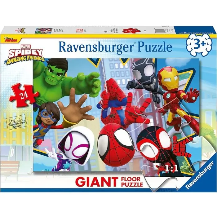 Puzzle Géant 24 pièces : Spidey : Une équipe fantastique-0