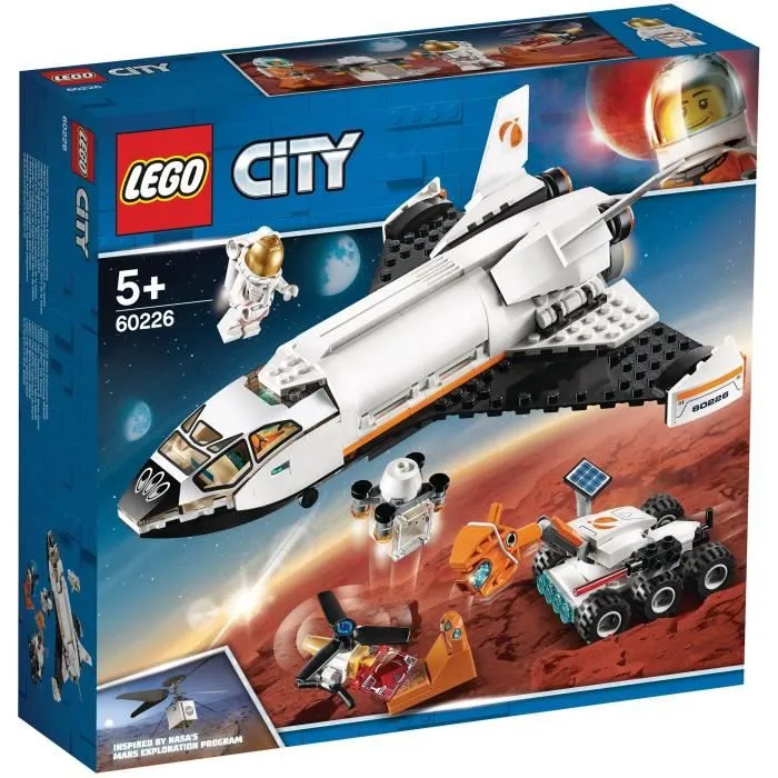 LEGO® City 60226 La navette spatiale, Jeu de Construction de Vaisseaux Spatiaux, Jouet Espace pour Enfants avec Astronautes-0