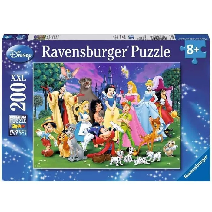 Puzzle 200 pièces XXL Ravensburger - Mes personnages Disney - Puzzle enfant 8 ans - Dessins animés et BD-1