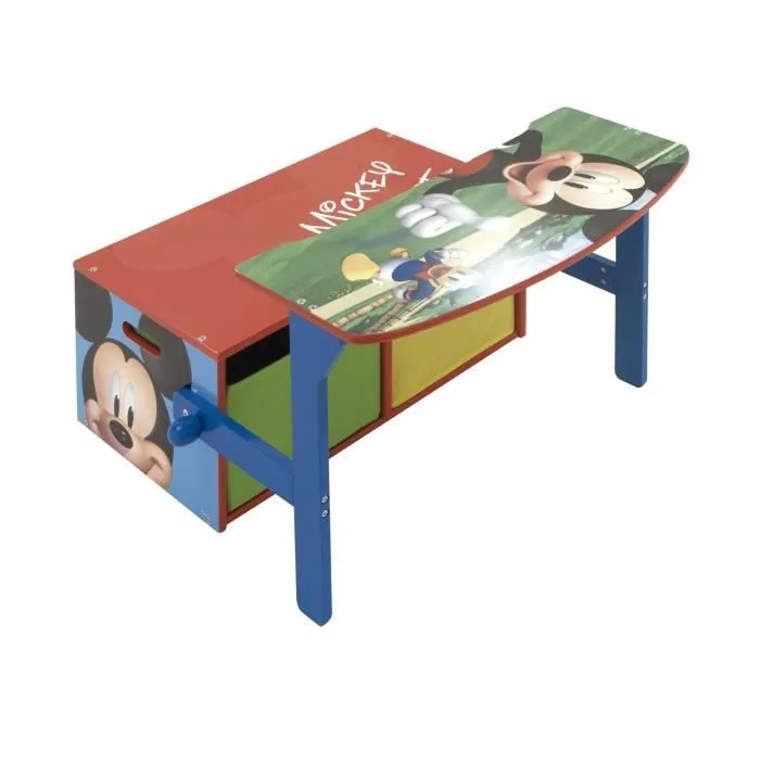 DISNEY MICKEY MOUSE - Banc pupitre et rangement en bois 3 en 1-2
