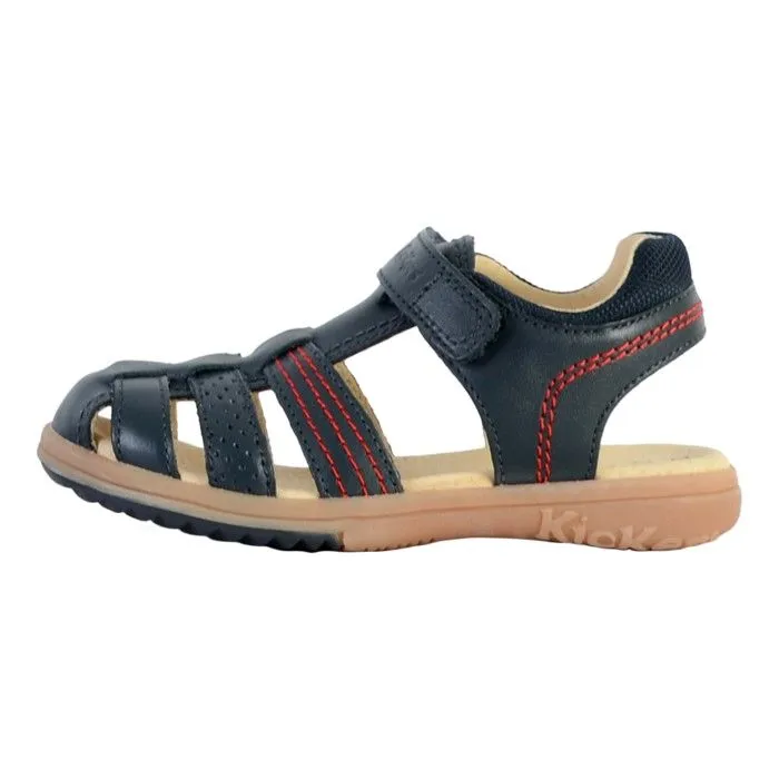 Sandales - KICKERS - Platinium - Cuir - Bleu - Scratch-0