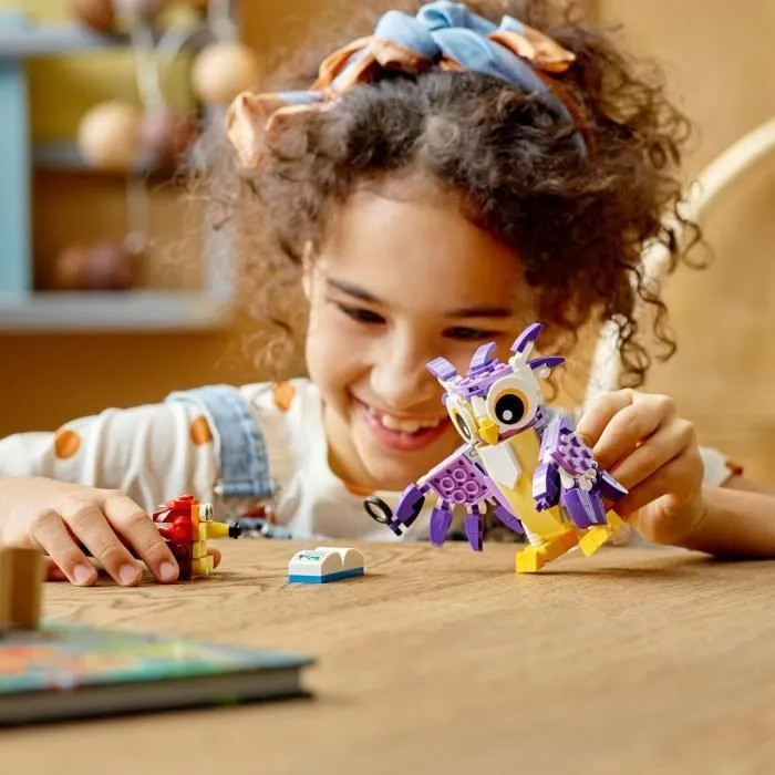LEGO® 31125 Creator 3 en 1 Fabuleuses Créatures De La Forêt, Du Lapin à la Chouette en Passant par l'Écureuil, Figurines d'Animaux-4