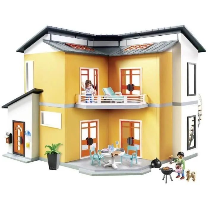 PLAYMOBIL - 9266 - City Life - La Maison Moderne - 137 pièces - Mixte - Bleu - Plastique-1