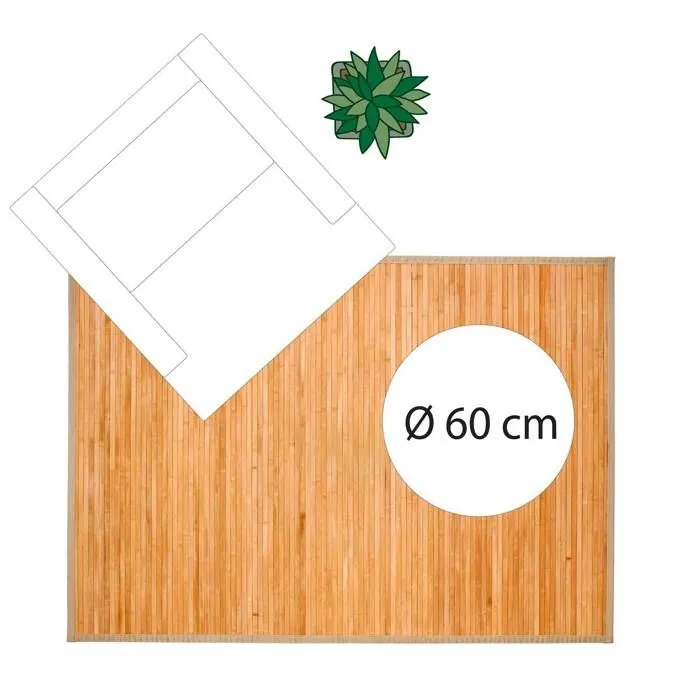 Tapis bambou 120x170 - Naturel-4