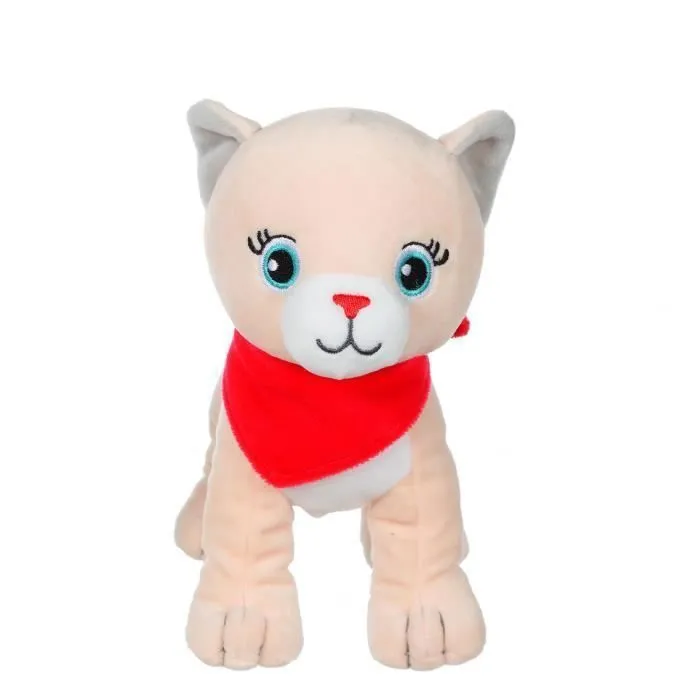 Gipsy Toys - Fun kitties Sonores - 17 cm - Beige Foulard Rouge-2