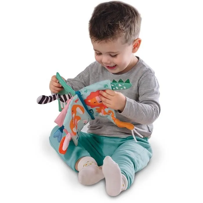 Livre en tissu sensoriel avec queues d’animaux-2
