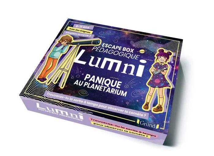 Escape box pédagogique Lumni  Panique au planétarium  Jeu de société jeunesse - À partir de 6 ans-0