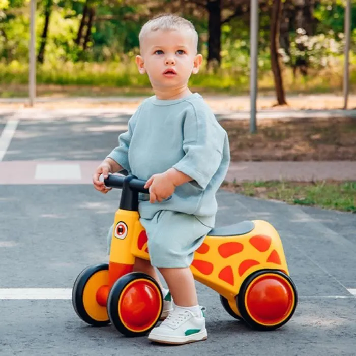 Draisienne à 4 Roues EVA - LIONELO Sammy - Vélo enfant - Jaune - Ergonomique-1