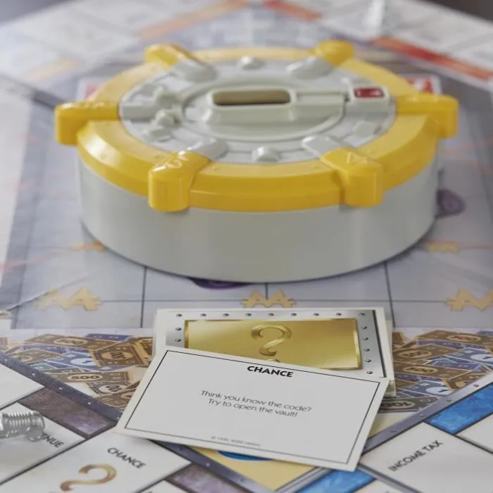 Monopoly Coffre-fort, jeu de plateau pour la famille et les enfants, 2 à 6 joueurs, dès 8 ans, inclut un coffre-fort-4