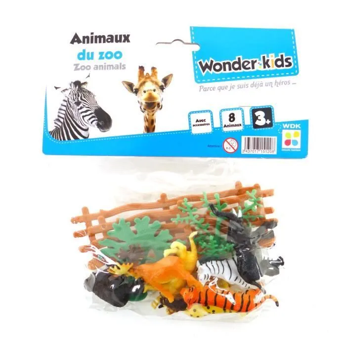 Jouet - WONDERKIDS - Lego City - 8 Animaux Zoo et Accessoires - Mixte - A monter soi-même-1