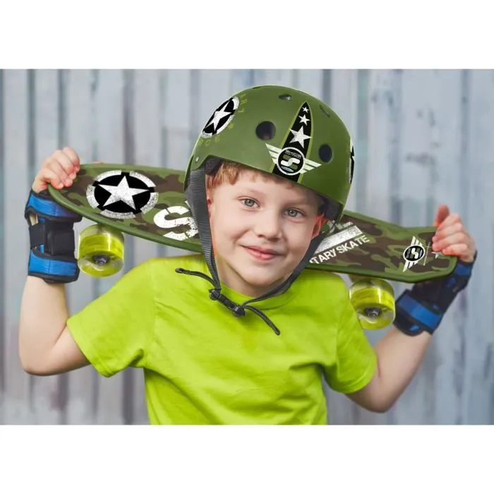 Casque Skate STAMP Skids Control Military Star - Mixte - Taille 53/57 cm - Vert-2