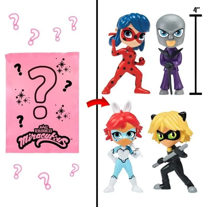Poupées Chibi Color Change Surprise 10 cm - Miraculous Ladybug - BANDAI - Personnage aléatoire-2