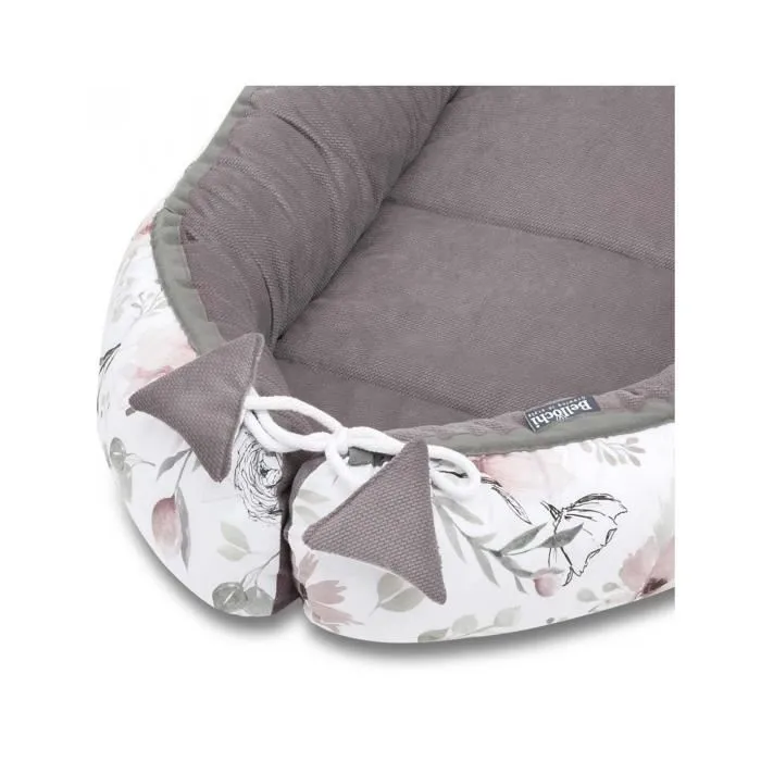 Bellochi Reducteur de Lit Bebe Cale Bebe pour Lit Cocon Bebe - 100% Coton - 90x60cm - Nid de Bebe Baby Nest - Choco Fantasy-1